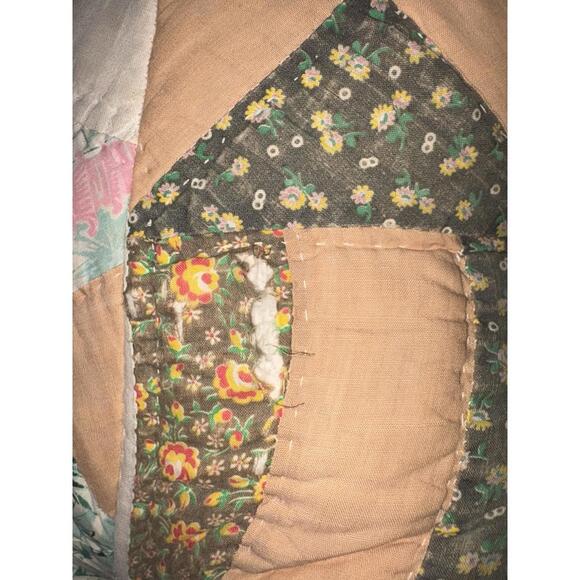 Handmade Hand Sewn Multi-Colored Quilted Patchwork Stuffed 24” Teddy Bear Vtg - Picture 7 of 12